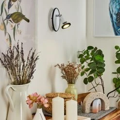 Hofstein Cabri Wandleuchte LED Chrom, Schwarz, Wei&szlig;, 1-flammig -LED Leuchten Verkäufe 2022 cabri wandleuchte h3561201 8