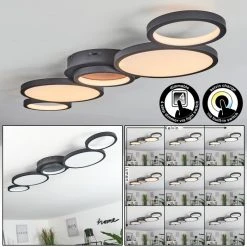 Hofstein Carabajal Deckenleuchte LED Schwarz, 1-flammig