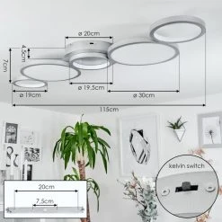Hofstein Carabajal Deckenleuchte LED Titan, 1-flammig -LED Leuchten Verkäufe 2022 carabajal deckenleuchte h3562178 3