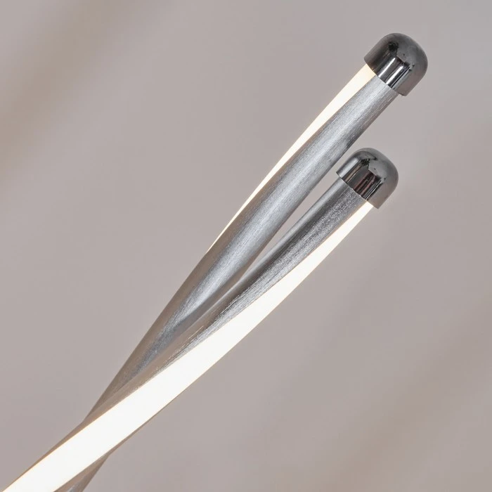 Hofstein Carmacks Stehleuchte LED Silber, 2-flammig 6 Hofstein Carmacks Stehleuchte LED Silber, 2-flammig – Bild 6