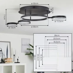 Hofstein Carrisito Deckenleuchte LED Schwarz, 1-flammig -LED Leuchten Verkäufe 2022 carrisito deckenleuchte h3562567 3
