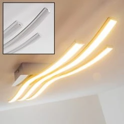 Hofstein Cartago Deckenleuchte LED Chrom, 3-flammig