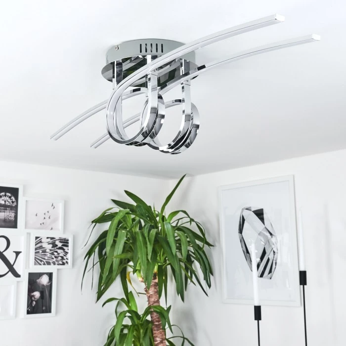 Hofstein Casale Deckenleuchte LED Chrom, 2-flammig 2 Hofstein Casale Deckenleuchte LED Chrom, 2-flammig – Bild 2