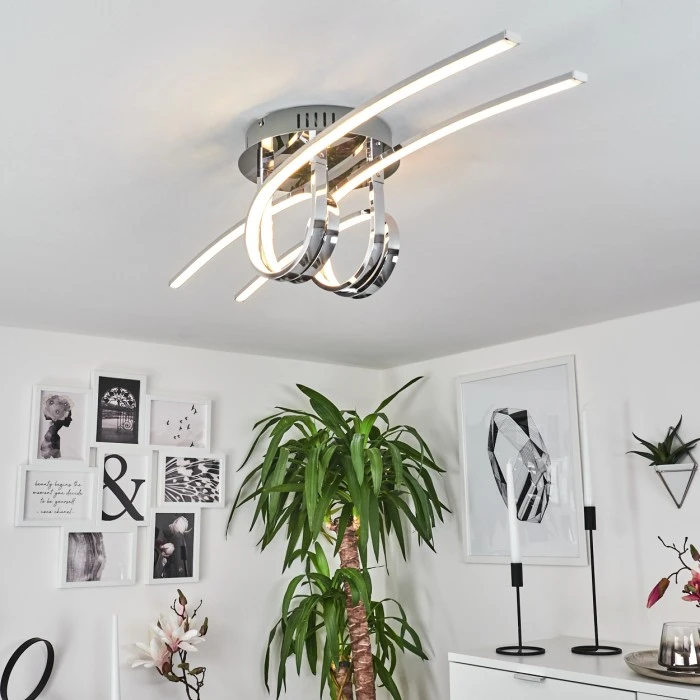 Hofstein Casale Deckenleuchte LED Chrom, 2-flammig 11 Hofstein Casale Deckenleuchte LED Chrom, 2-flammig – Bild 11