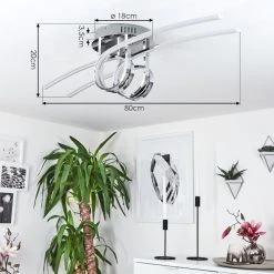 Hofstein Casale Deckenleuchte LED Chrom, 2-flammig 15 Hofstein Casale Deckenleuchte LED Chrom, 2-flammig -LED Leuchten Verkäufe 2022 casale deckenleuchte h167374 3