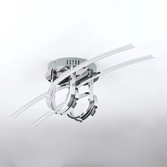 Hofstein Casale Deckenleuchte LED Chrom, 2-flammig 8 Hofstein Casale Deckenleuchte LED Chrom, 2-flammig – Bild 8