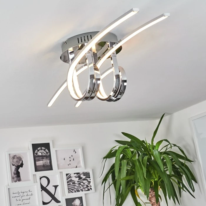 Hofstein Casale Deckenleuchte LED Chrom, 2-flammig 9 Hofstein Casale Deckenleuchte LED Chrom, 2-flammig – Bild 9