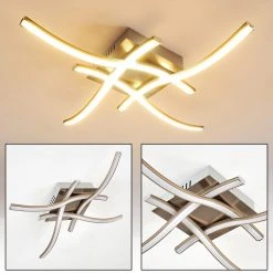 Hofstein Casale Deckenleuchte LED Nickel-Matt, 4-flammig -LED Leuchten Verkäufe 2022 casale deckenleuchte h3011300 do4 20