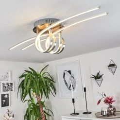 Hofstein Casale Deckenleuchte LED Nickel-Matt, 1-flammig