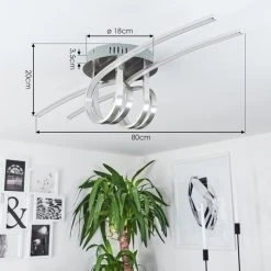 Hofstein Casale Deckenleuchte LED Nickel-Matt, 1-flammig -LED Leuchten Verkäufe 2022 casale deckenleuchte h3011461 do4 3