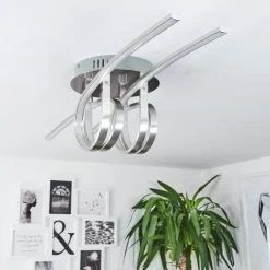 Hofstein Casale Deckenleuchte LED Nickel-Matt, 1-flammig -LED Leuchten Verkäufe 2022 casale deckenleuchte h3011461 do4 9