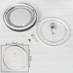 Hofstein Casina Deckenleuchte LED Anthrazit, Wei&szlig;, 1-flammig, Fernbedienung -LED Leuchten Verkäufe 2022 casina deckenleuchte h3391600 4