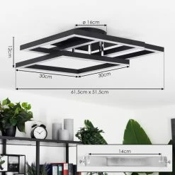 Hofstein Cavareno Deckenleuchte LED Schwarz, 1-flammig -LED Leuchten Verkäufe 2022 cavareno deckenleuchte h3654224 3