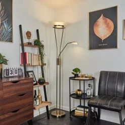 Hofstein Cavate Deckenfluter LED Messing, 2-flammig -LED Leuchten Verkäufe 2022 cavate deckenfluter h3019979 8