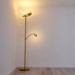 Hofstein Cazis Deckenfluter LED Messing, 1-flammig -LED Leuchten Verkäufe 2022 cazis deckenfluter h3306734 13