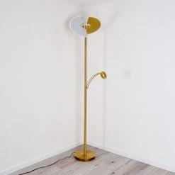 Hofstein Cazis Deckenfluter LED Messing, 1-flammig -LED Leuchten Verkäufe 2022 cazis deckenfluter h3306734 3