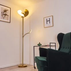 Hofstein Cazis Deckenfluter LED Messing, 2-flammig -LED Leuchten Verkäufe 2022 cazis deckenfluter h3334867 2