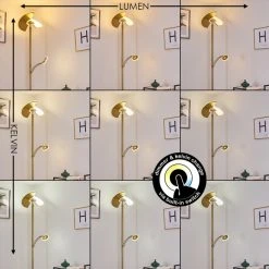 Hofstein Cazis Deckenfluter LED Messing, 2-flammig -LED Leuchten Verkäufe 2022 cazis deckenfluter h3334867 3