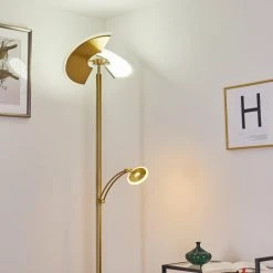 Hofstein Cazis Deckenfluter LED Messing, 2-flammig -LED Leuchten Verkäufe 2022 cazis deckenfluter h3334867 7