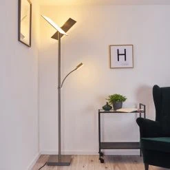 Hofstein Cazis Deckenfluter LED Nickel-Matt, 3-flammig -LED Leuchten Verkäufe 2022 cazis deckenfluter h3335321 13