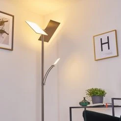 Hofstein Cazis Deckenfluter LED Nickel-Matt, 3-flammig -LED Leuchten Verkäufe 2022 cazis deckenfluter h3335321 17