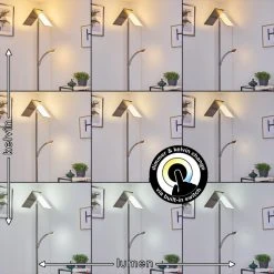 Hofstein Cazis Deckenfluter LED Nickel-Matt, 3-flammig -LED Leuchten Verkäufe 2022 cazis deckenfluter h3335321 3