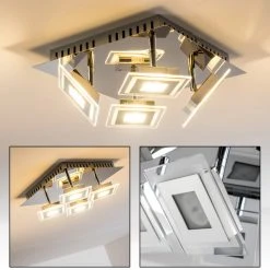 Hofstein Cerreto Deckenleuchte LED Chrom, 4-flammig