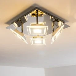 Hofstein Cerreto Deckenleuchte LED Chrom, 4-flammig -LED Leuchten Verkäufe 2022 cerreto deckenleuchte c29533f 4a 10