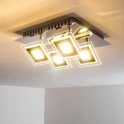 Hofstein Cerreto Deckenleuchte LED Chrom, 4-flammig -LED Leuchten Verkäufe 2022 cerreto deckenleuchte c29533f 4a 4