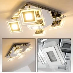 Hofstein Cerreto Deckenleuchte LED Chrom, 5-flammig