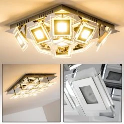 Hofstein Cerreto Deckenleuchte LED Chrom, 9-flammig