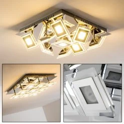 Hofstein Cerreto Deckenleuchte LED Chrom, 9-flammig -LED Leuchten Verkäufe 2022 cerreto deckenleuchte c29533f 9a 19