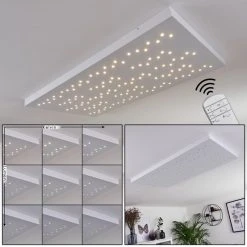 Hofstein Cetara Deckenleuchte LED Grau, 1-flammig, Fernbedienung, Farbwechsler