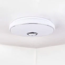 Hofstein Cham Deckenleuchte LED Chrom, Wei&szlig;, 2-flammig, Fernbedienung, Farbwechsler -LED Leuchten Verkäufe 2022 cham deckenleuchte h3457979 7