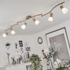 Hofstein Chapod Deckenleuchte LED Nickel-Matt, Chrom, 6-flammig -LED Leuchten Verkäufe 2022 chapod deckenleuchte h3599433 8