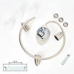 Hofstein Chapod Deckenleuchte LED Nickel-Matt, 3-flammig -LED Leuchten Verkäufe 2022 chapod deckenleuchte h3610442 4