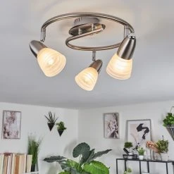 Hofstein Chapod Deckenleuchte LED Nickel-Matt, 3-flammig -LED Leuchten Verkäufe 2022 chapod deckenleuchte h3610442 8