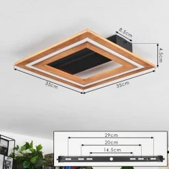 Hofstein Charentay Deckenleuchte LED Schwarz, 1-flammig -LED Leuchten Verkäufe 2022 charentay deckenleuchte h3652954 3