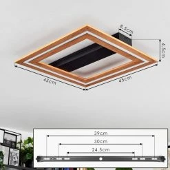 Hofstein Charentay Deckenleuchte LED Schwarz, 1-flammig -LED Leuchten Verkäufe 2022 charentay deckenleuchte h3652978 3