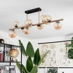 Hofstein Chehalis Deckenleuchte LED Messing, Schwarz, 9-flammig -LED Leuchten Verkäufe 2022 chehalis deckenleuchte h3582688 9