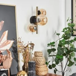 Hofstein Chehalis Deckenleuchte LED Messing, Schwarz, 3-flammig -LED Leuchten Verkäufe 2022 chehalis deckenleuchte h3585009 10