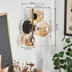 Hofstein Chehalis Deckenleuchte LED Messing, Schwarz, 3-flammig -LED Leuchten Verkäufe 2022 chehalis deckenleuchte h3585009 3