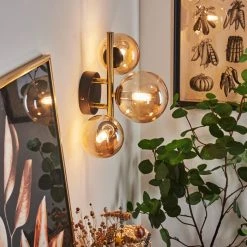 Hofstein Chehalis Deckenleuchte LED Messing, Schwarz, 3-flammig -LED Leuchten Verkäufe 2022 chehalis deckenleuchte h3585009 6