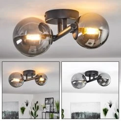 Hofstein Chehalis Deckenleuchte LED Schwarz, 2-flammig