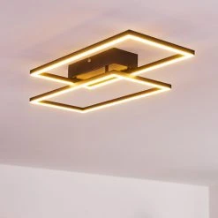 Hofstein Cheka Deckenleuchte LED Schwarz, 2-flammig, Fernbedienung -LED Leuchten Verkäufe 2022 cheka deckenleuchte h3325919 13