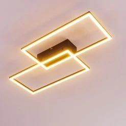 Hofstein Cheka Deckenleuchte LED Schwarz, 2-flammig, Fernbedienung -LED Leuchten Verkäufe 2022 cheka deckenleuchte h3325919 2