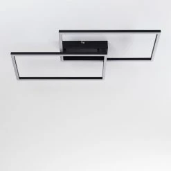 Hofstein Cheka Deckenleuchte LED Schwarz, 2-flammig, Fernbedienung -LED Leuchten Verkäufe 2022 cheka deckenleuchte h3325919 3