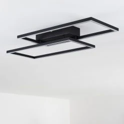 Hofstein Cheka Deckenleuchte LED Schwarz, 2-flammig, Fernbedienung -LED Leuchten Verkäufe 2022 cheka deckenleuchte h3325919 9