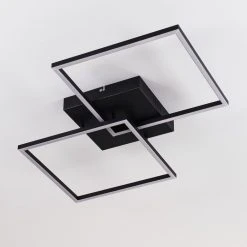 Hofstein Cheka Deckenleuchte LED Schwarz, 2-flammig, Fernbedienung -LED Leuchten Verkäufe 2022 cheka deckenleuchte h3325933 10