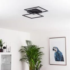 Hofstein Cheka Deckenleuchte LED Schwarz, 2-flammig, Fernbedienung -LED Leuchten Verkäufe 2022 cheka deckenleuchte h3325933 15